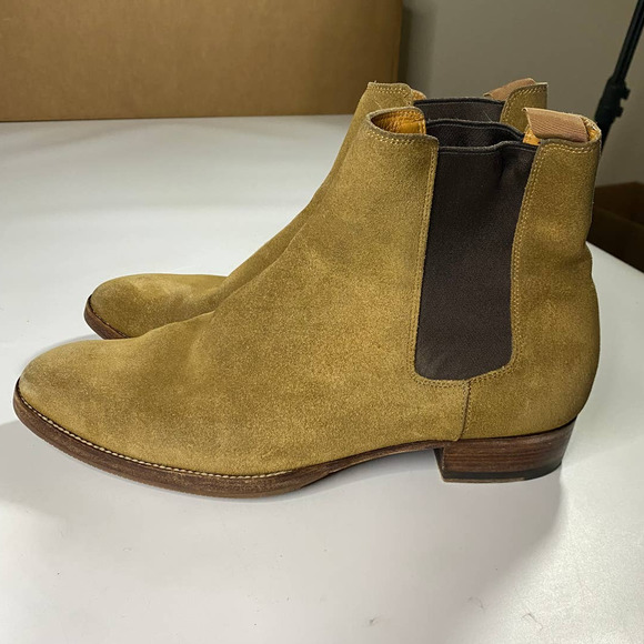 Saint Laurent Chelsea Wyatt Suede Boots Brown Women's 40 (US 9-9.5) - Picture 4 of 9